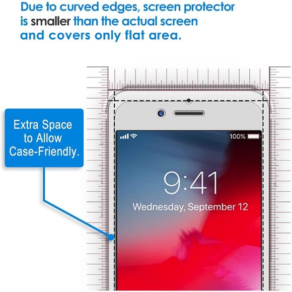JETech Screen Protector for iPhone 8, 7, 6s and 6 - 4.7-Inch Tempered Glass Film - Picture 3 of 6